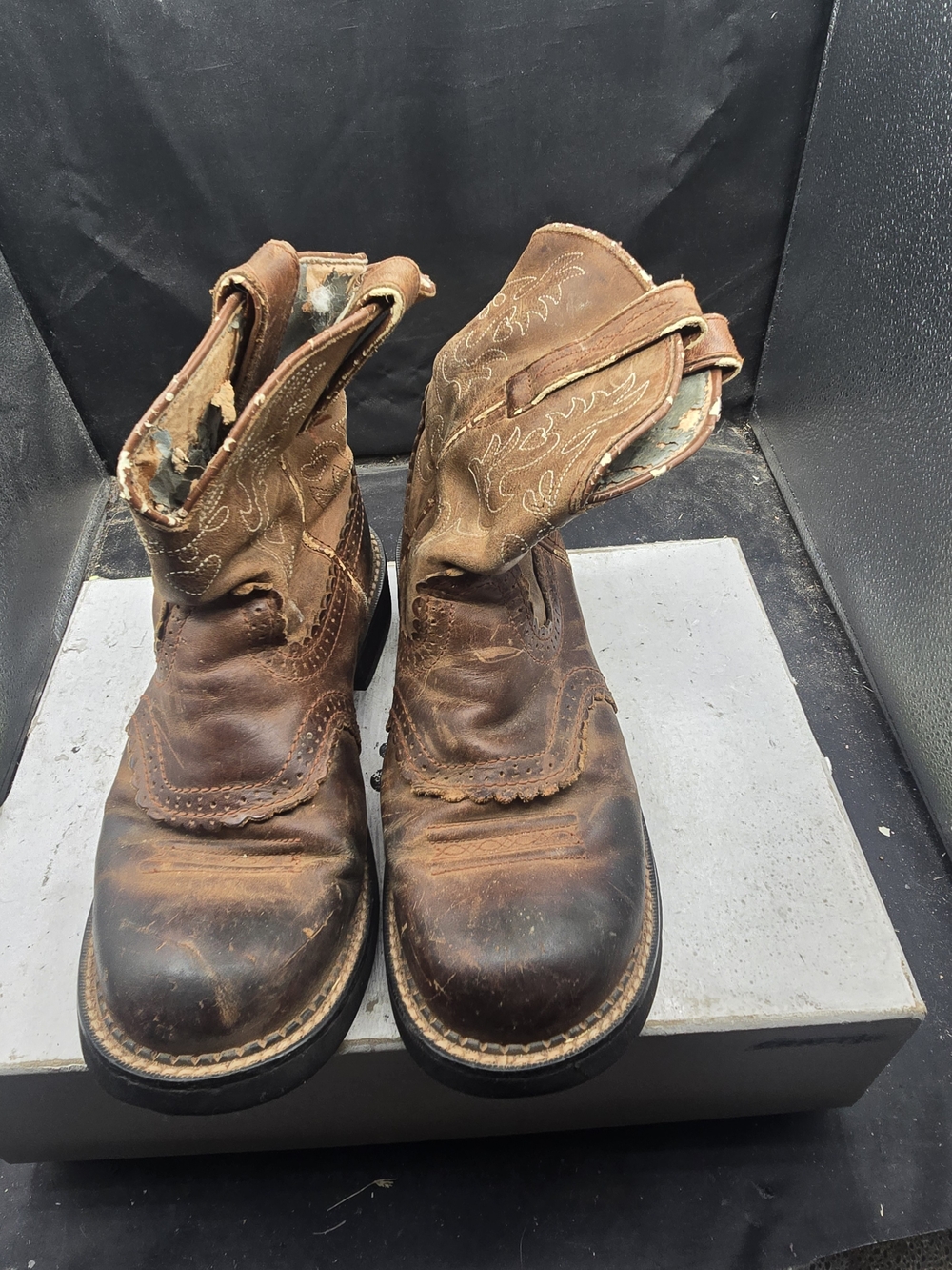 Ariat Brown Leather Women’s Western Combat Boots